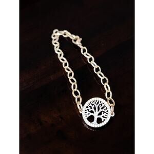 Tree Of Life Bracelet Silver, Handmade